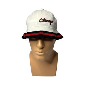 Vintage Nike Chicago Bulls Red/White Embroidered Bucket Hat Cap 84 1984 L/XL